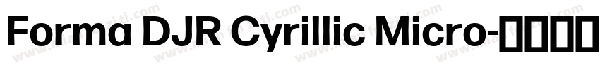 Forma DJR Cyrillic Micro字体转换